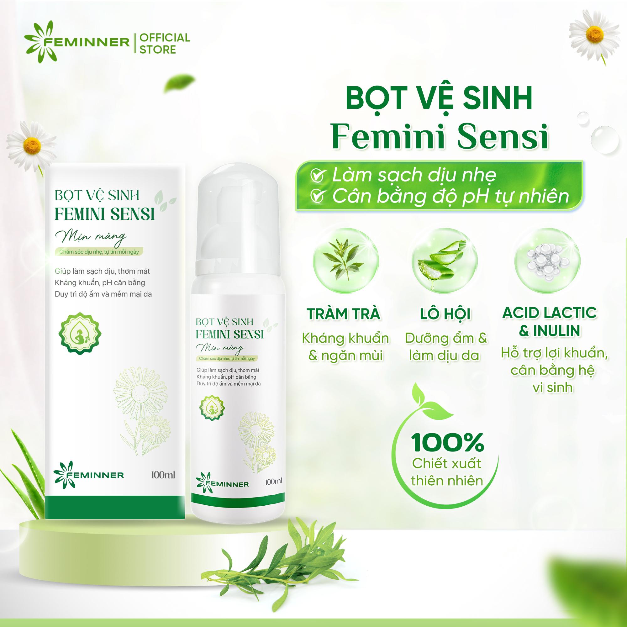 Bọt Vệ Sinh Phụ Nữ Femini Sensi 100ml - Ảnh 2