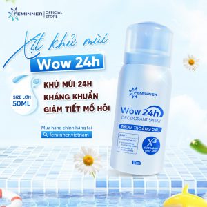 Xịt Khử Mùi Wow 24h Deodorant Spray 50ml