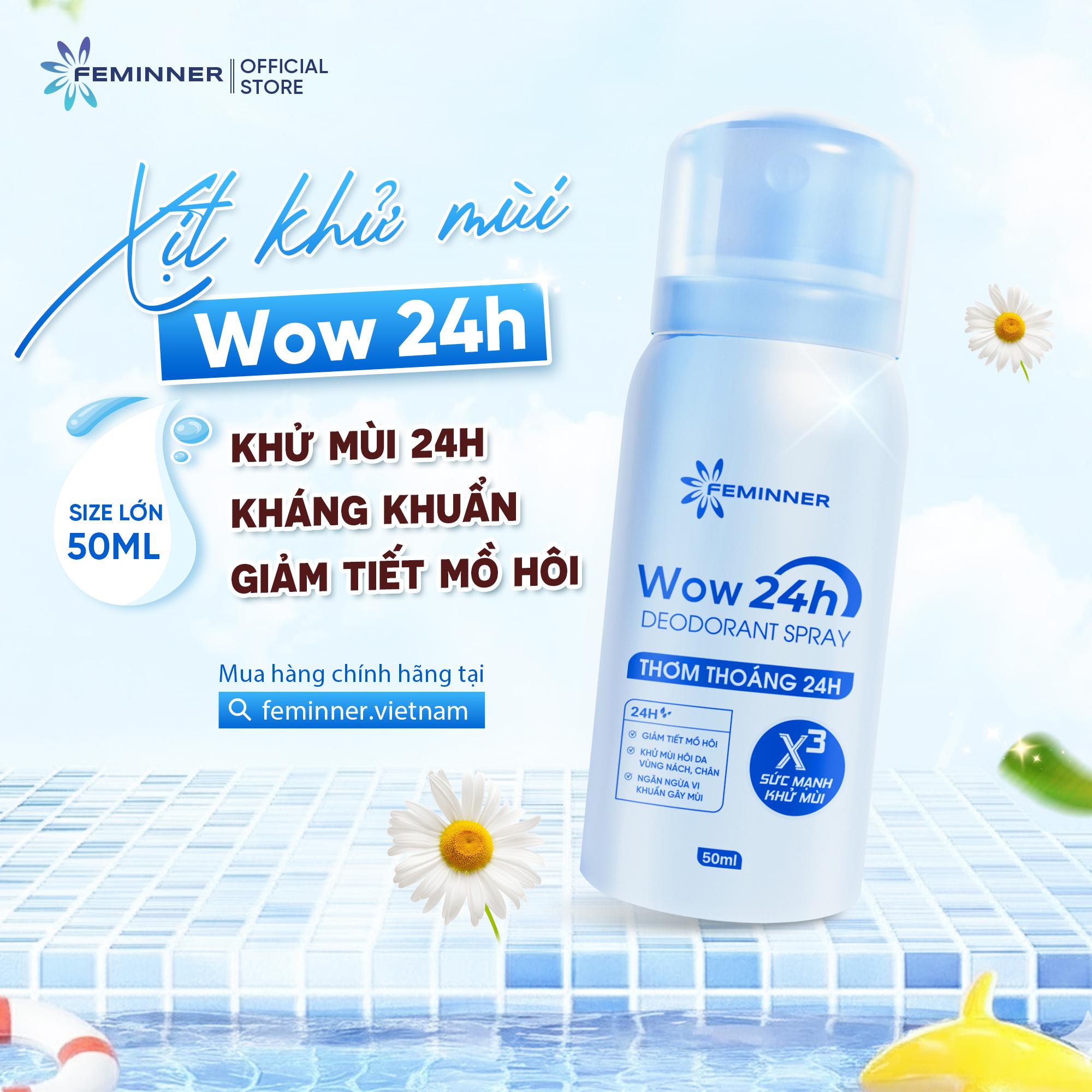 Xịt Khử Mùi Wow 24h Deodorant Spray 50ml