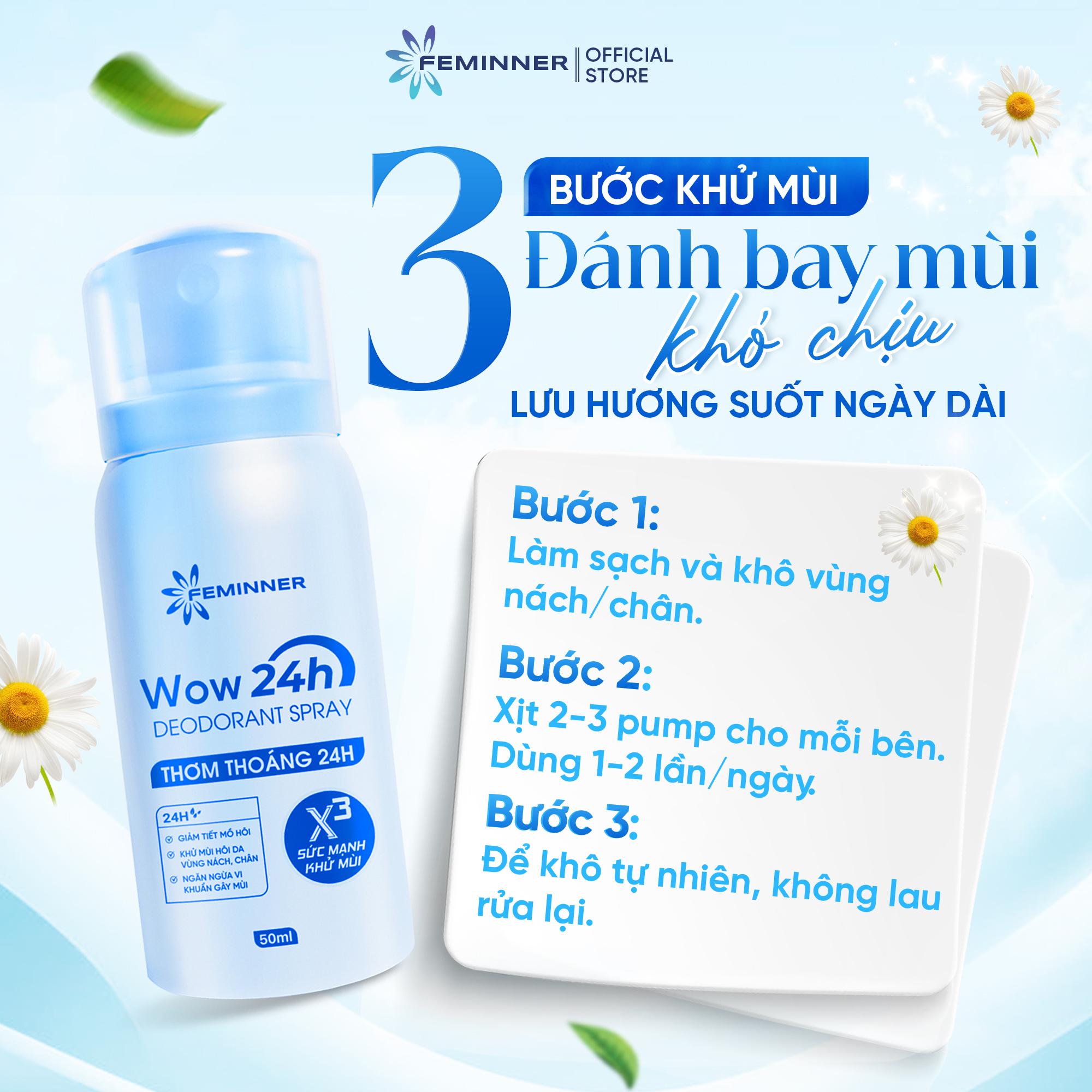 Xịt Khử Mùi Wow 24h Deodorant Spray 50ml - Ảnh 3