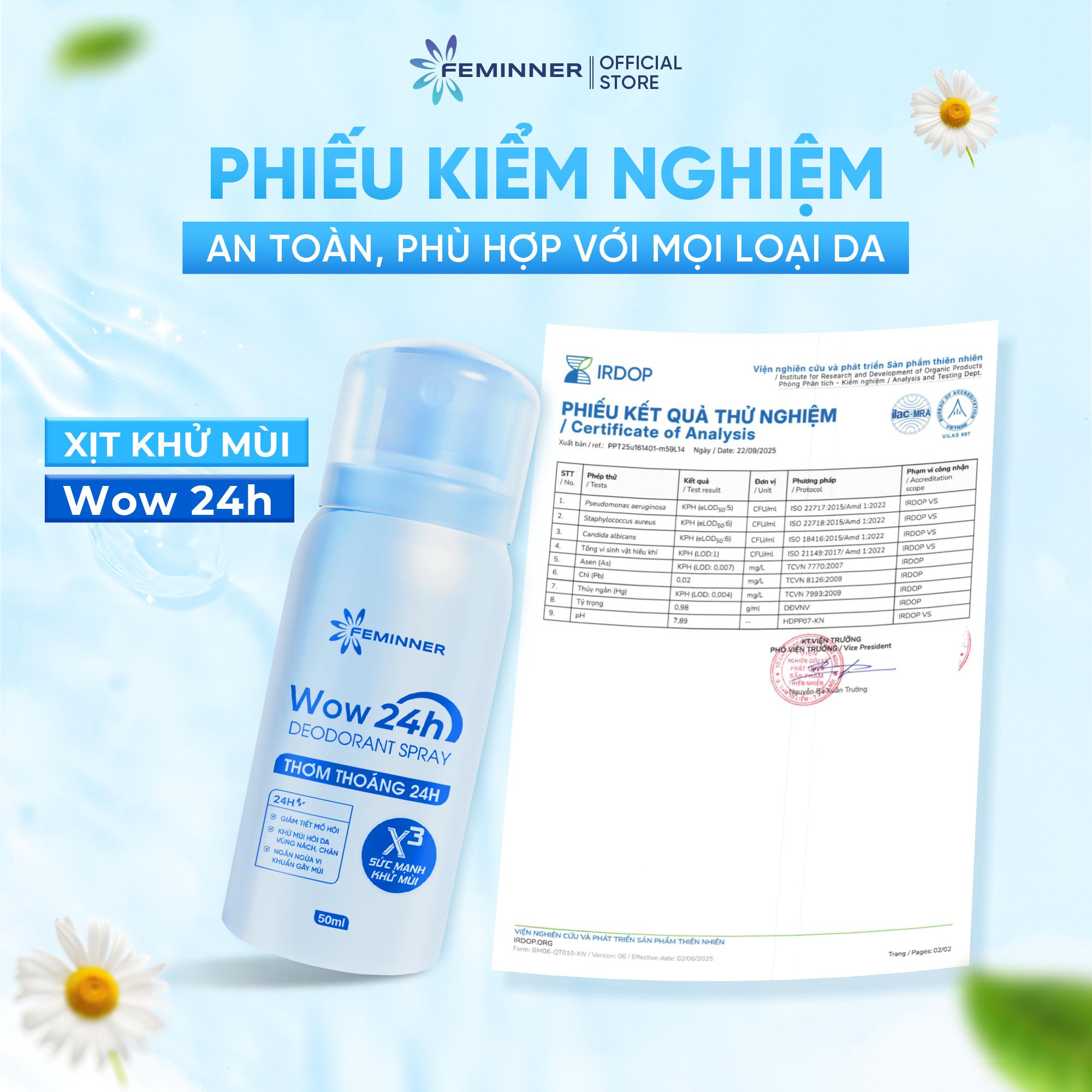 Xịt Khử Mùi Wow 24h Deodorant Spray 50ml - Ảnh 6